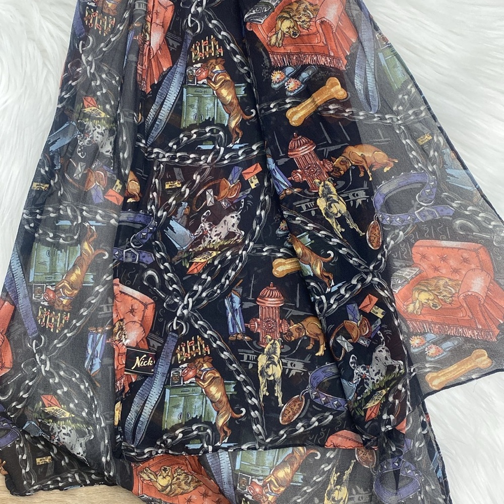 Vintage Nick &‎ Nora NY Dog Scarf Equestrian Alternative Novelty Chains